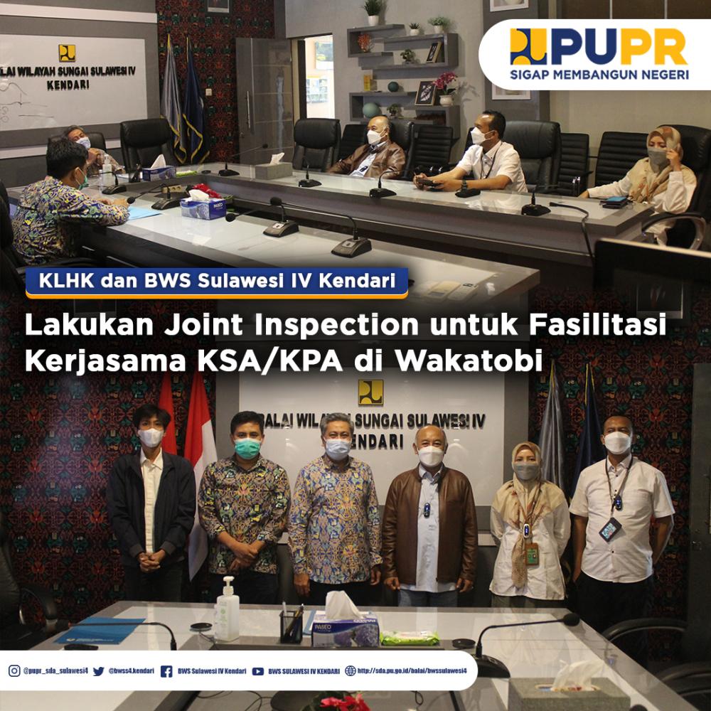 KLHK dan BWS Sulawesi IV Kendari lakukan joint inspection untuk fasilitasi kerjasama KSA KPA di Wakatobi